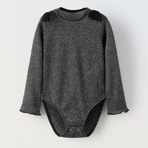 ZARA BABY SHINY BOW BODYSUIT Size 12-18 months